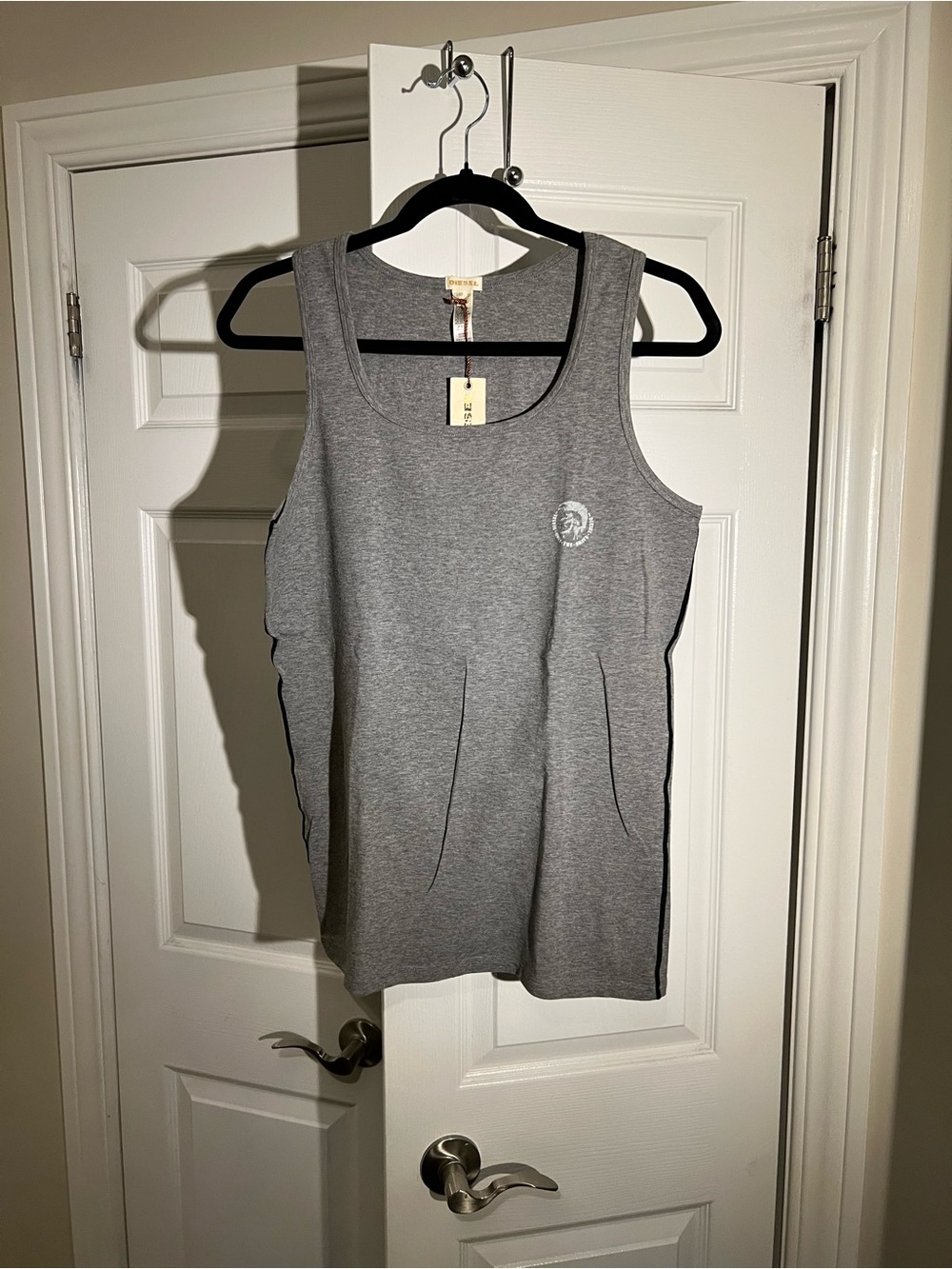 Diesel Gray Men's Sleeveless Tank with Subtle Logo